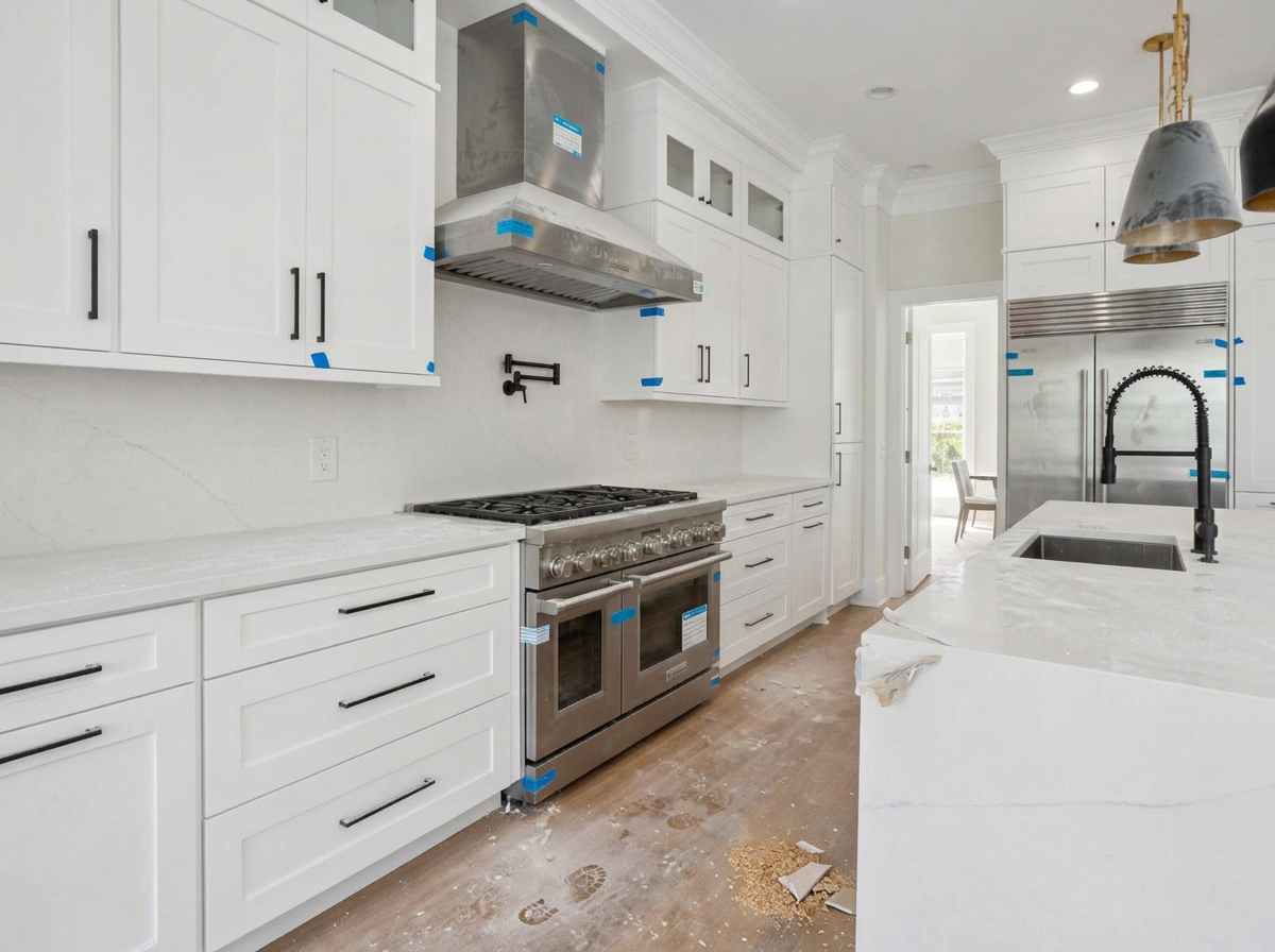 Luxury kitchen deep clean transformation — before